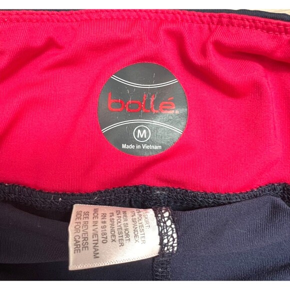Bolle Pleated Tennis Skort – Size M – Navy with Hot Pink Shorts – 13” Length - Picture 4 of 6